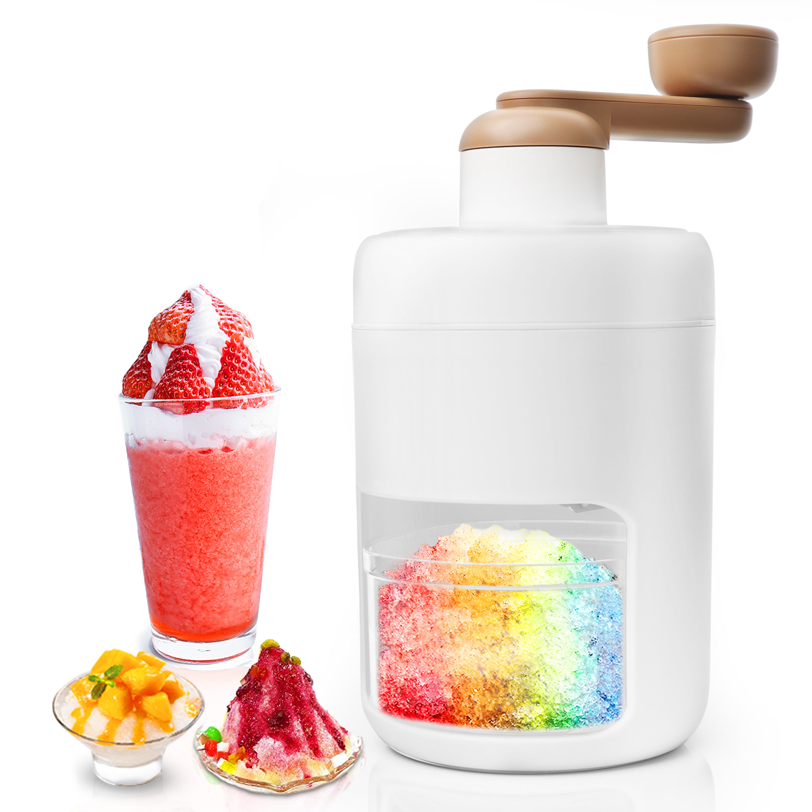 1pc Ice Shaver And Snow Cone Machine, Portable Ice Crusher And Shaved Ice Machine With Free Ice Cube Trays, BPA Free