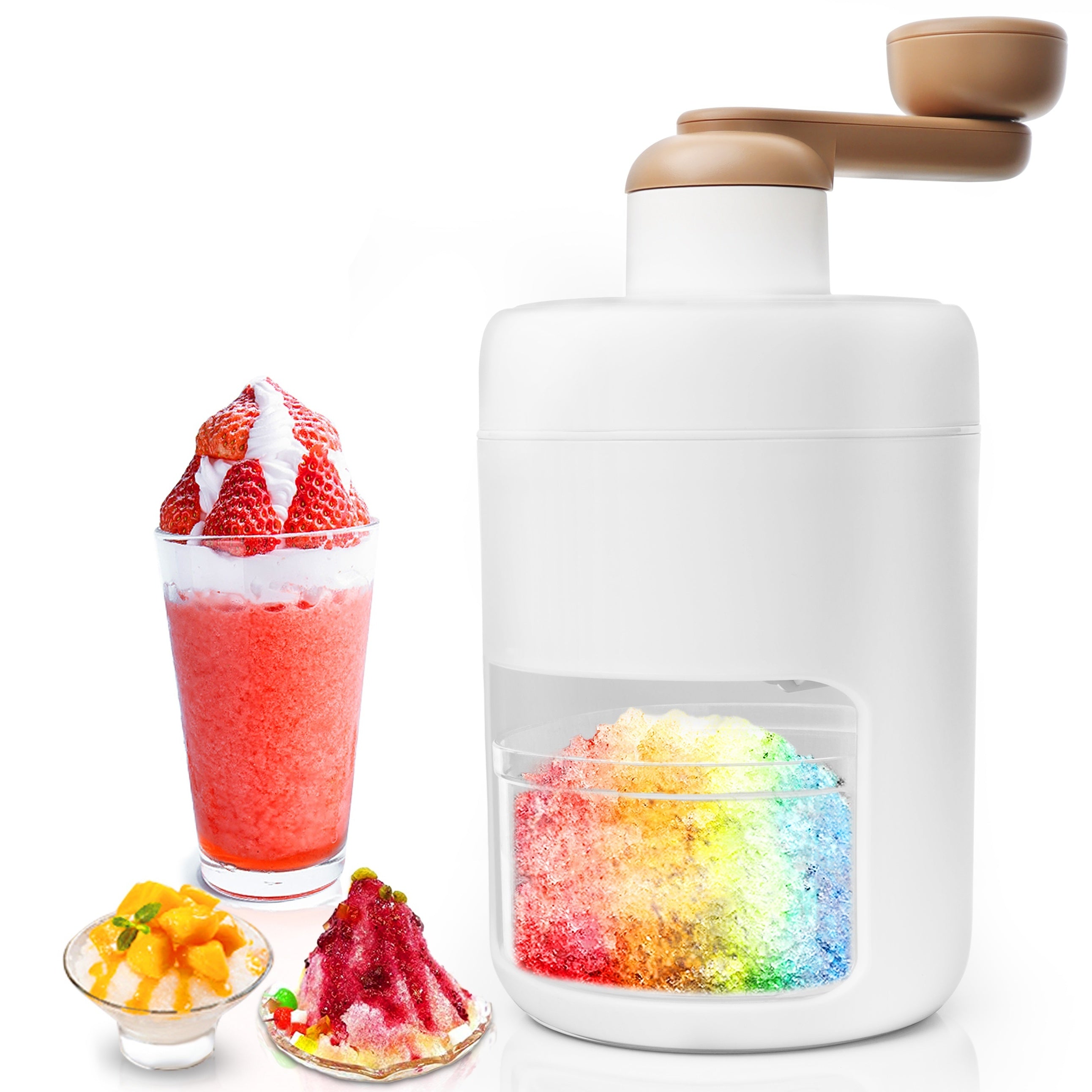 1pc Ice Shaver And Snow Cone Machine, Portable Ice Crusher And Shaved Ice Machine With Free Ice Cube Trays, BPA Free